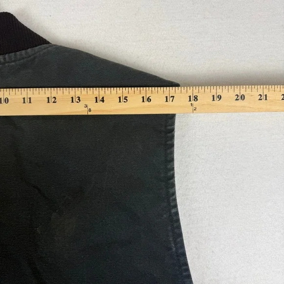 Carhartt Mens Arctic Quilt Lined Duck Vest Faded Black Workwear XL V01 BLK - Picture 7 of 8